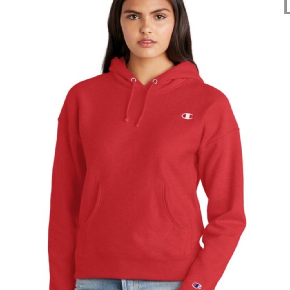 Women’s champion reverse weave hoodie in scarlet